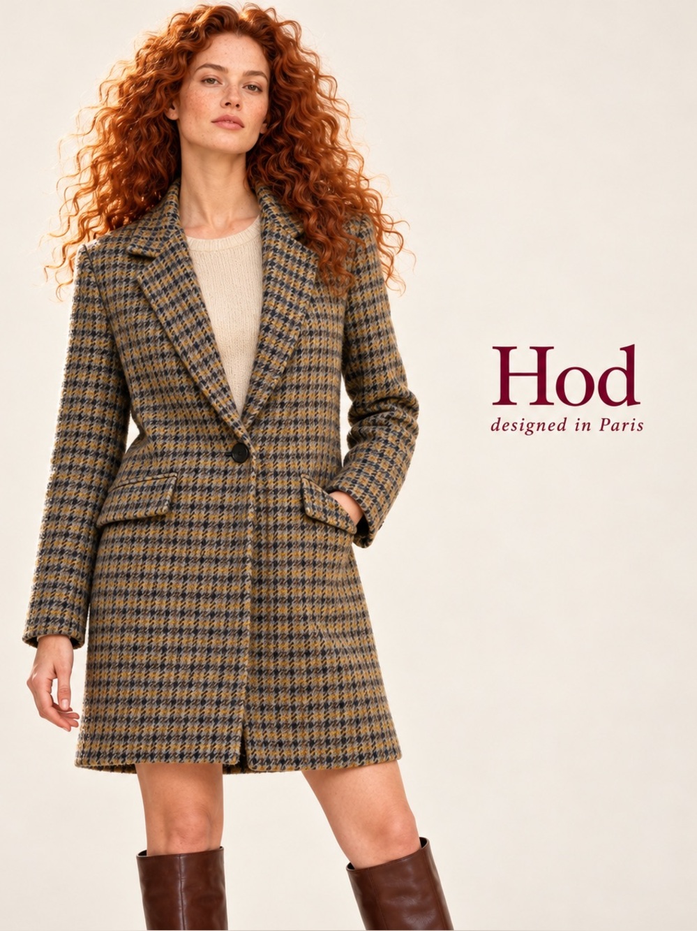🇫🇷 Hod Paris Wool-Blend Single-Button Coat French 36 US S Preppy Academia Fall